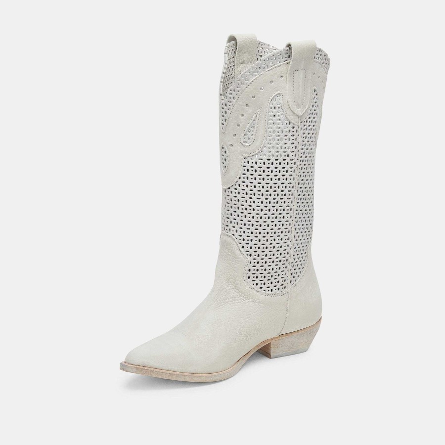 Boots And Boots DOLCE VITA | Ivory Leather Ranch Boots