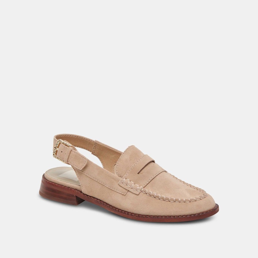 Sneakers And Moccasins DOLCE VITA | Hardi Wide Suede Loafers Camel