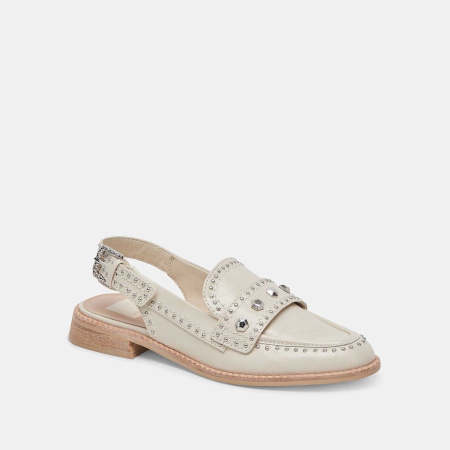 Sneakers And Moccasins DOLCE VITA | Hardi Stud Ivory Patent Loafers