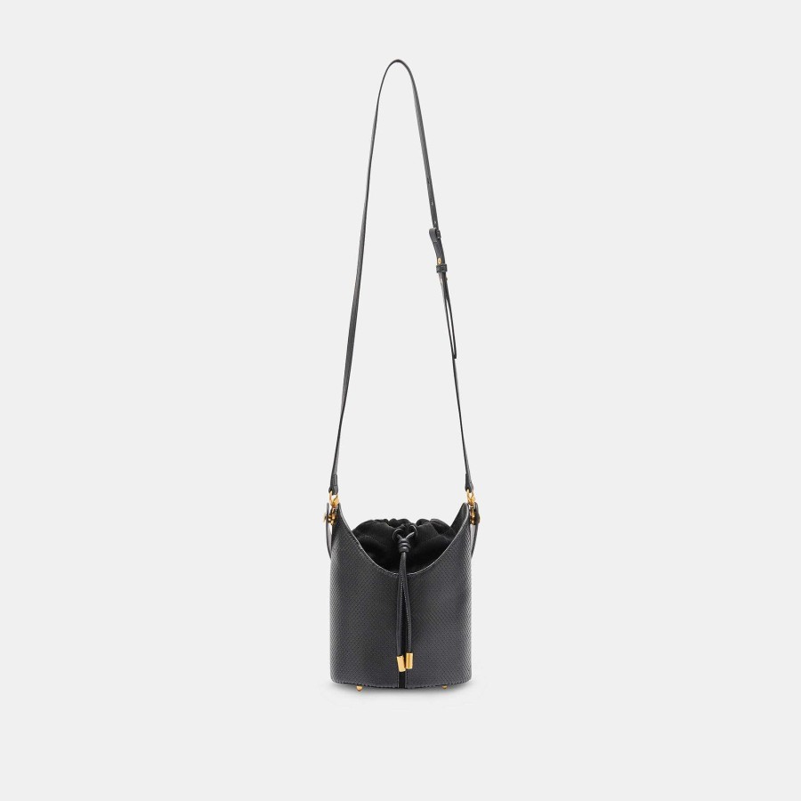 Scholarships DOLCE VITA | Black Snakeskin Harriet Bucket Bag