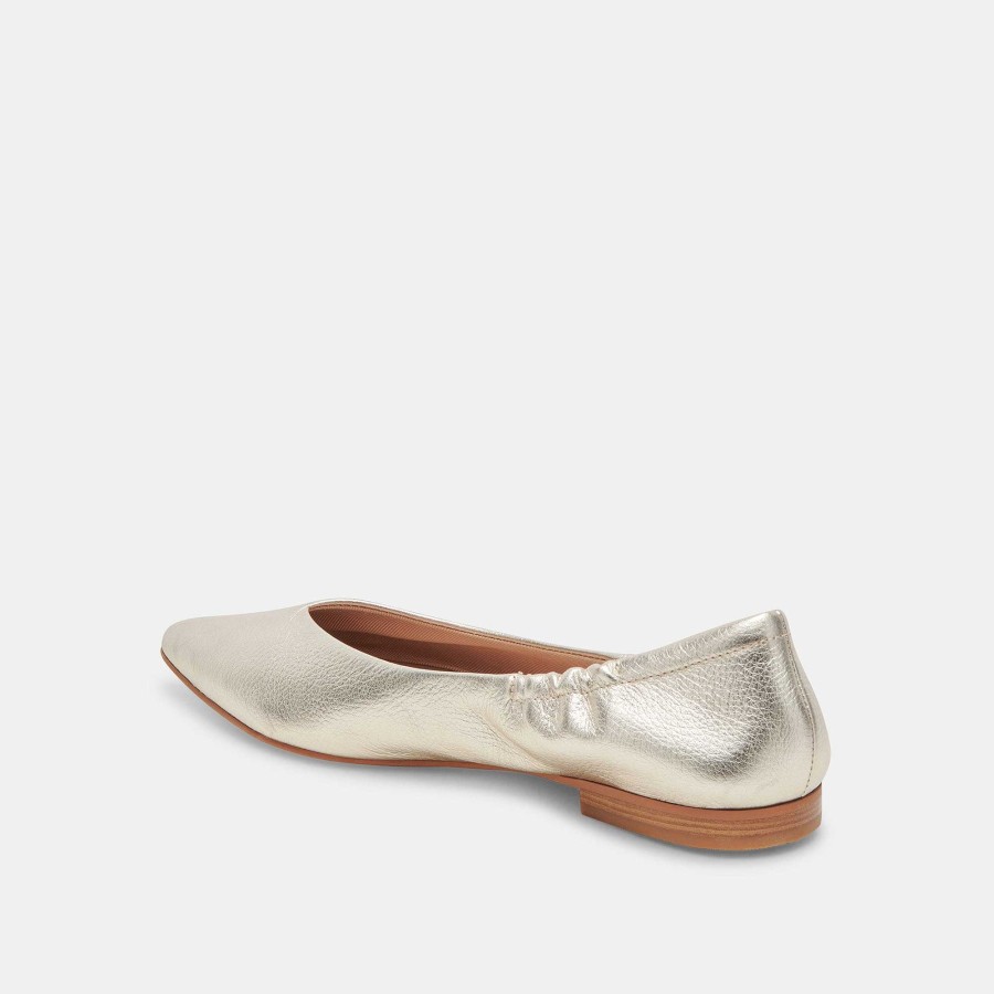 Sneakers And Moccasins DOLCE VITA | Nadav Ballet Flats Platinum Metallic Leather