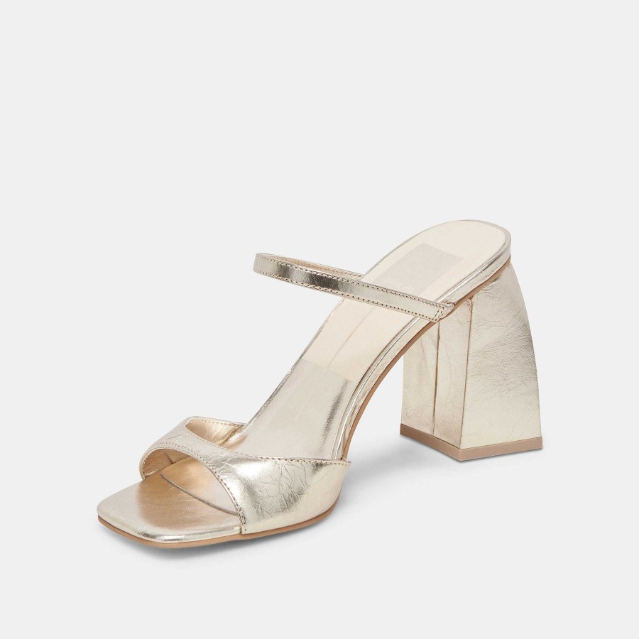 Jump DOLCE VITA | Light Gold Patent Jemmy Heels