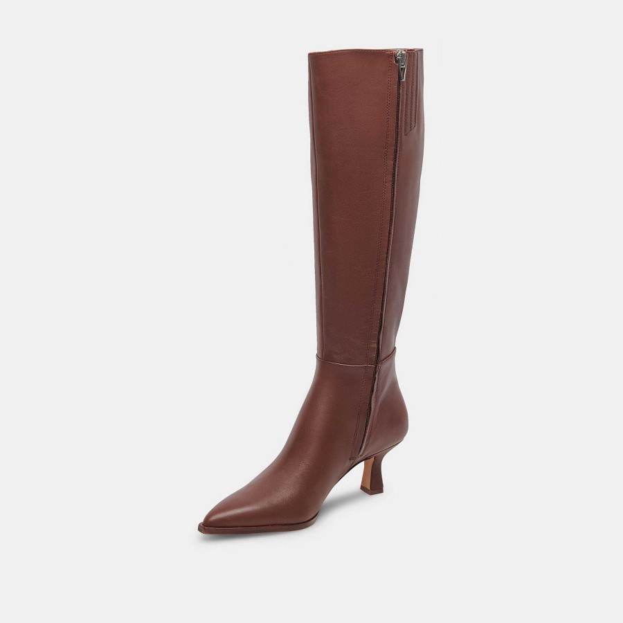 Boots And Boots DOLCE VITA | Auggie Wide Calf Boots Chocolate Leather