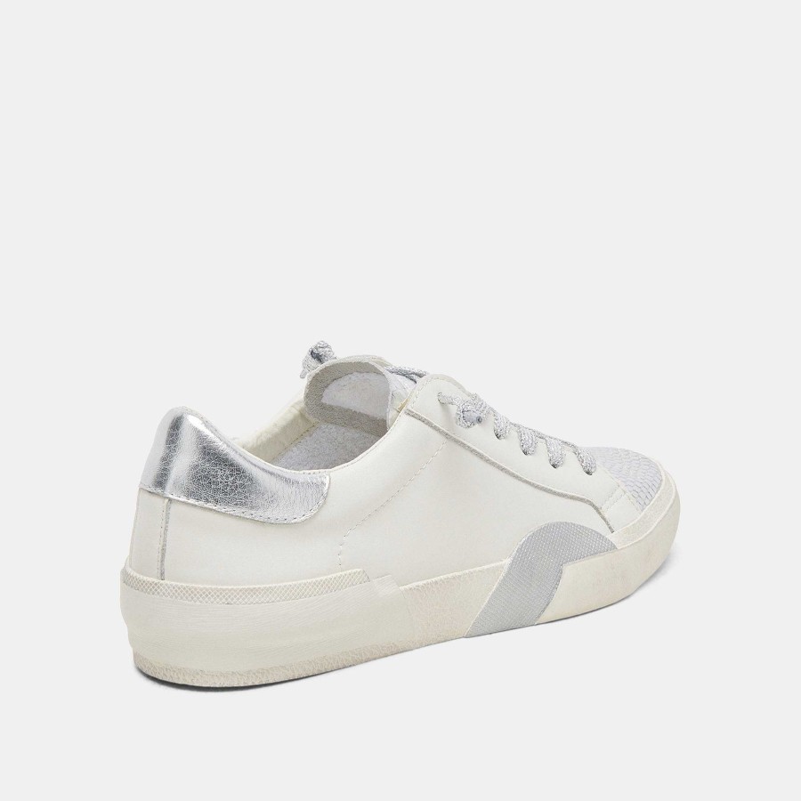 Tennis DOLCE VITA | Zina White Silver Leather Sneakers