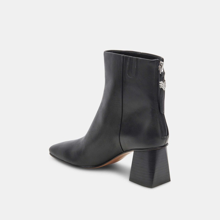 Boots And Boots DOLCE VITA | Fifi H2O Black Leather Wide Boots