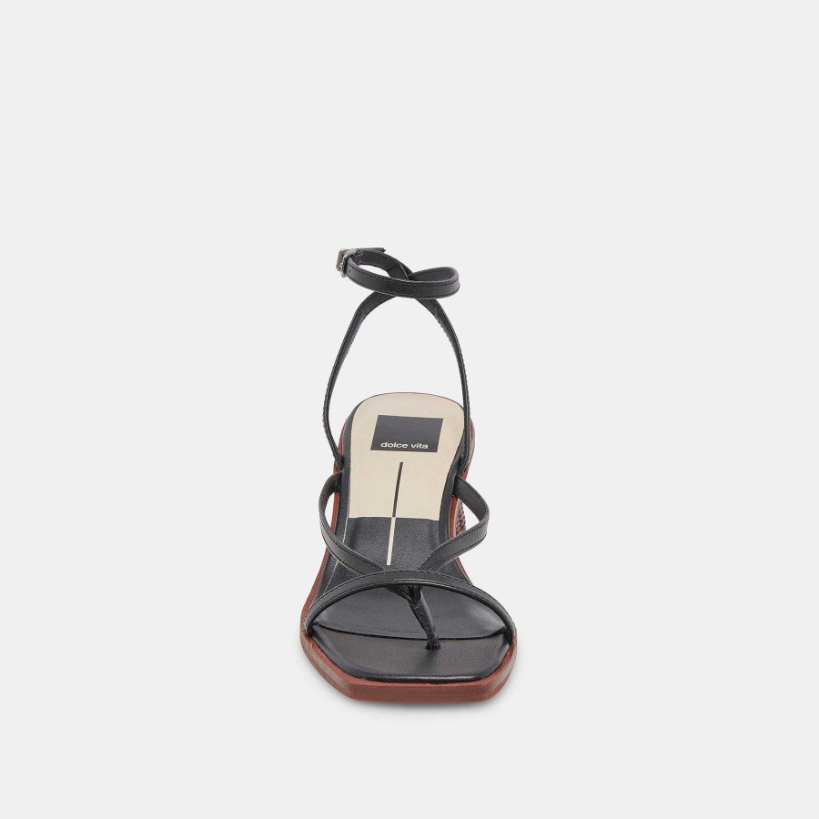 Jump DOLCE VITA | Banita Black Leather Sandals