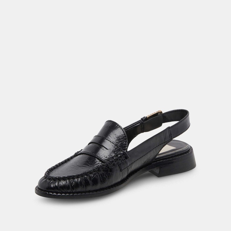 Sneakers And Moccasins DOLCE VITA | Hardi Largo Midnight Crinkle Patent Loafers