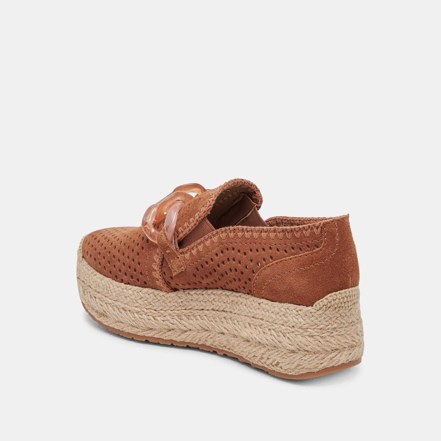 Sneakers And Moccasins DOLCE VITA | Jhenee Espadrilles Pecan Suede Perforated Sneakers