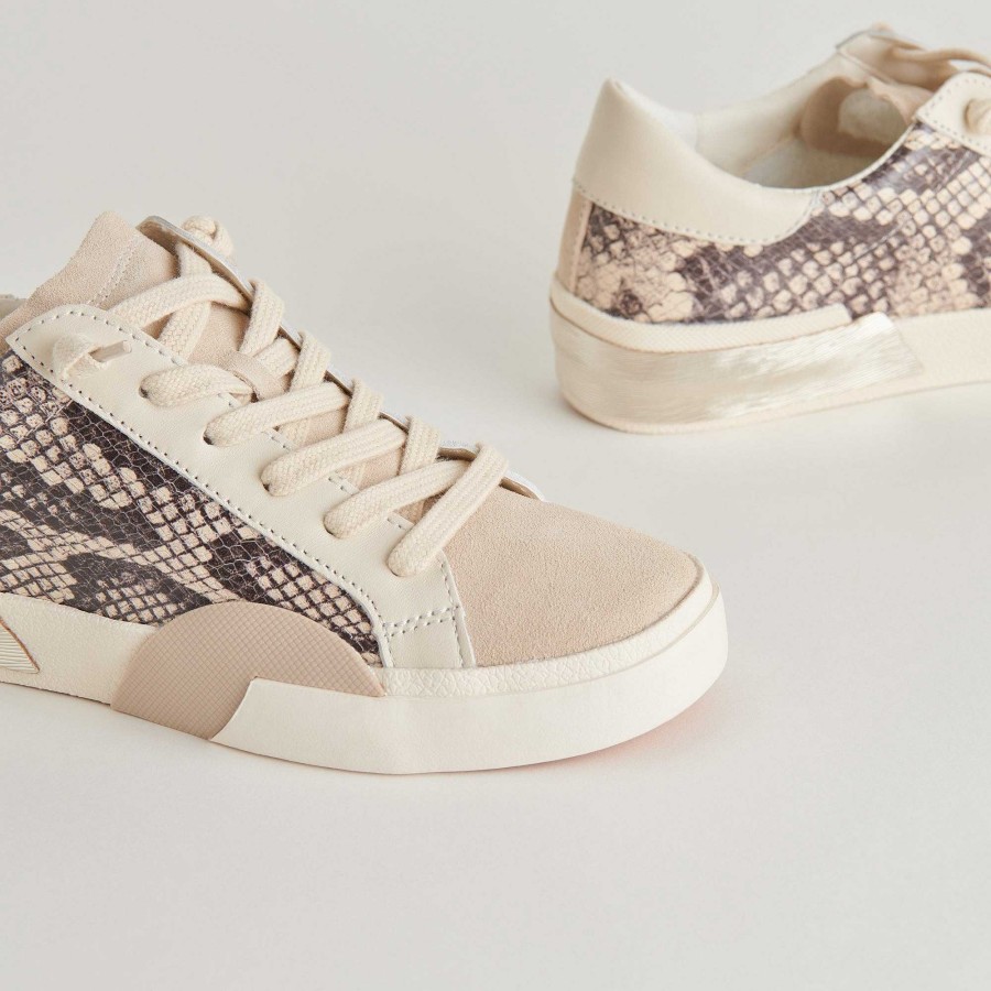 Tennis DOLCE VITA | Zina Black White Snake Embossed Sneakers