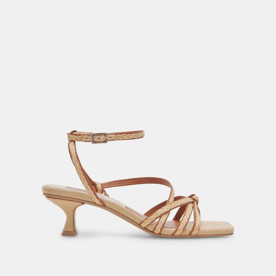 Jump DOLCE VITA | Bev Braid Heels Brown Natural Jute