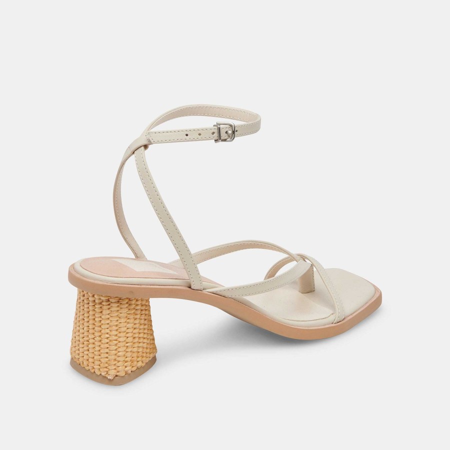 Jump DOLCE VITA | Banita Ivory Leather Wide Sandals