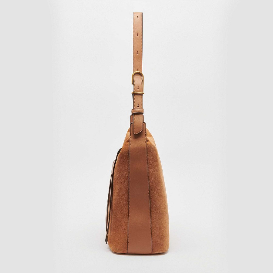 Scholarships DOLCE VITA | Hana Shoulder Bag In Rusty Oak Suede