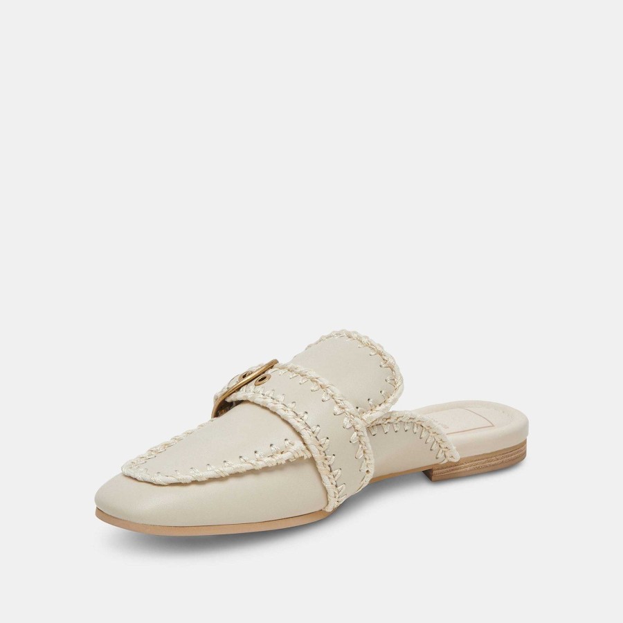 Sneakers And Moccasins DOLCE VITA | Santel Stitch Flats Ivory Leather