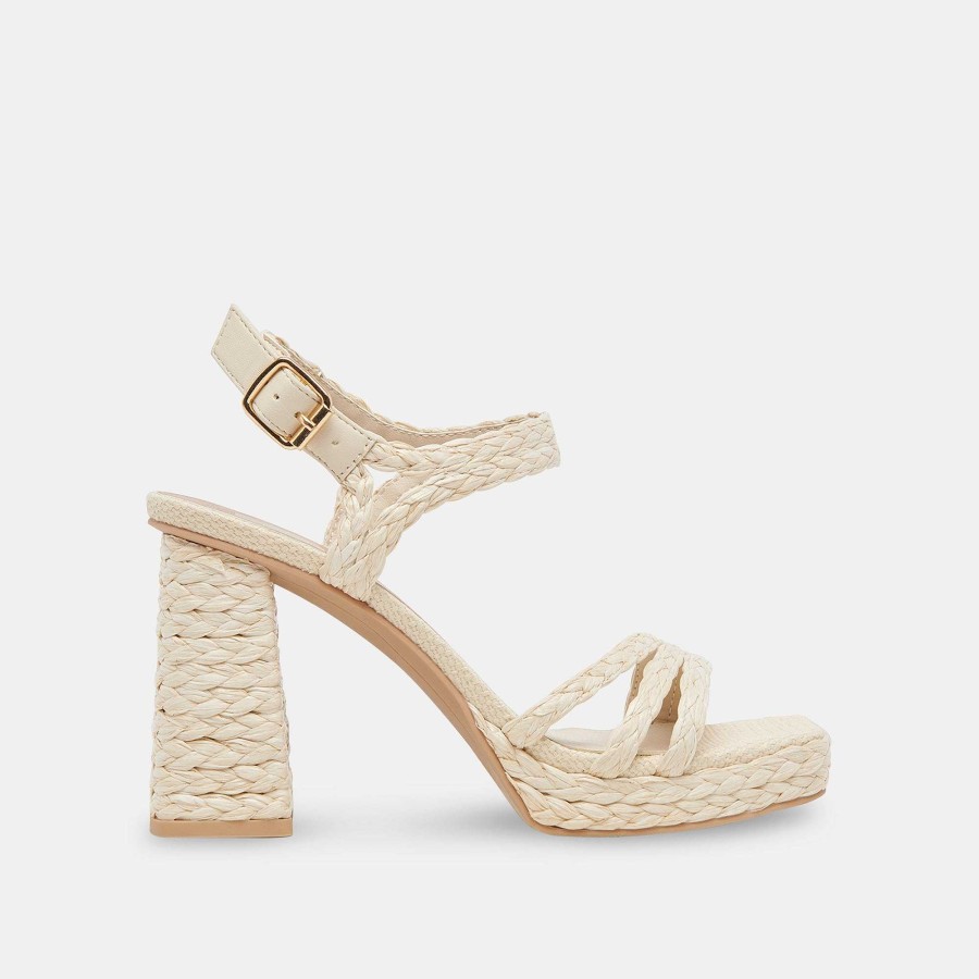 Jump DOLCE VITA | Alysia Ivory Raffia Heels