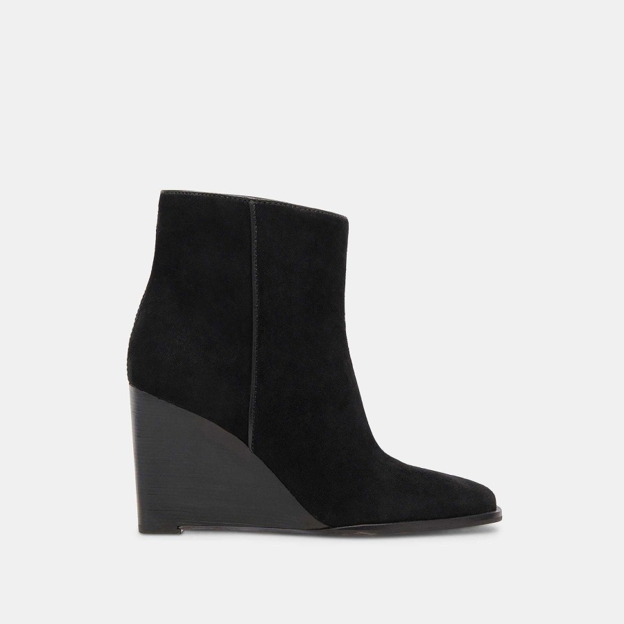 Boots And Boots DOLCE VITA | Susann Wide Boots In Onyx Suede