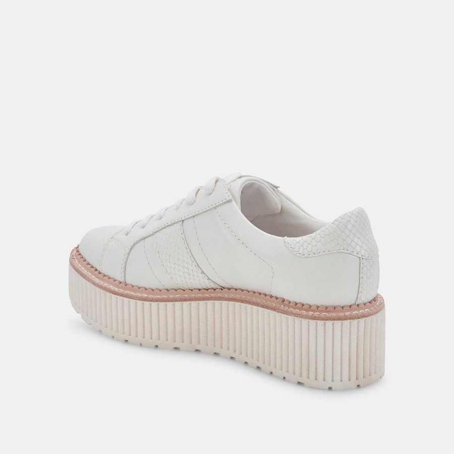 Tennis DOLCE VITA | White Leather Tiger Sneakers