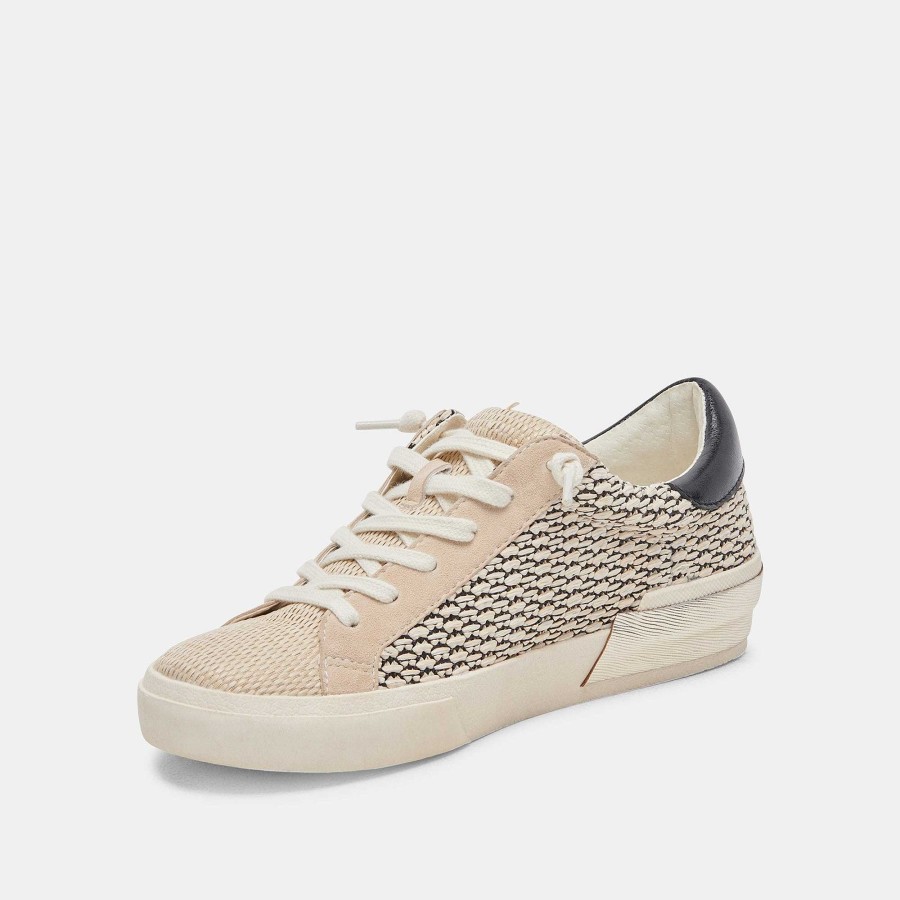 Tennis DOLCE VITA | Zina Black Natural Raffia Sneakers