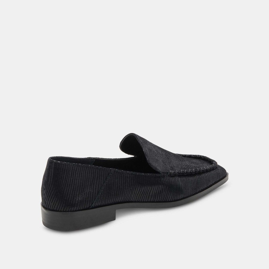 Sneakers And Moccasins DOLCE VITA | Beny Flats Onyx Embossed Leather