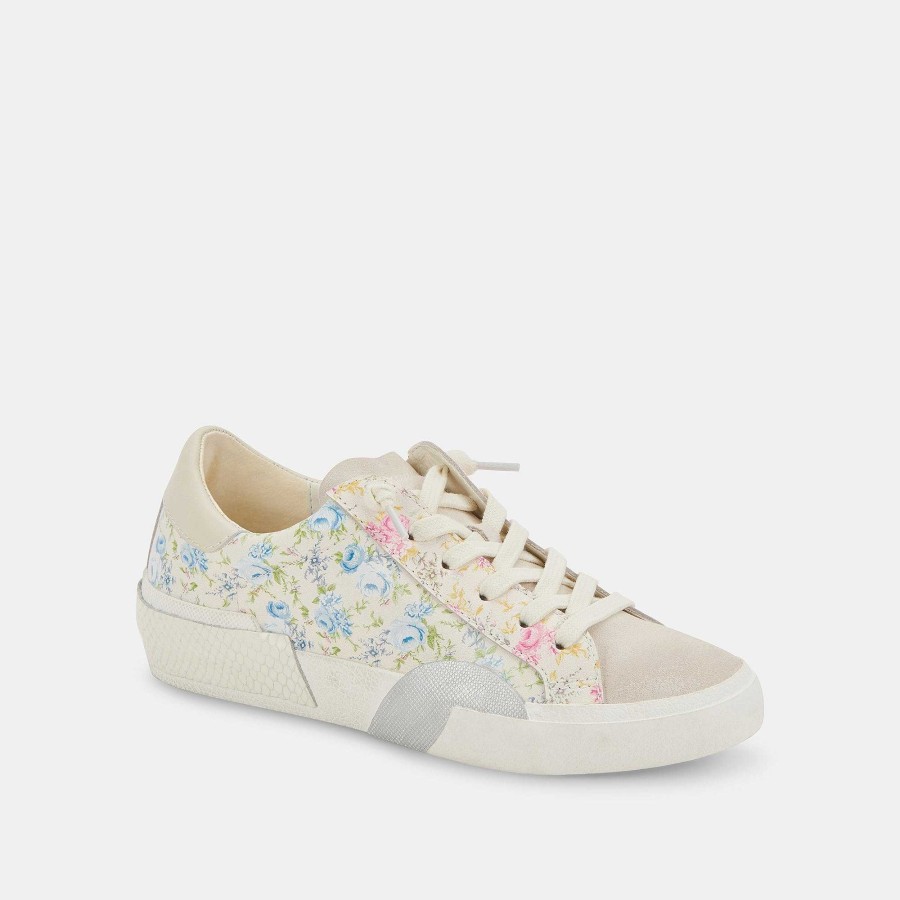 Tennis DOLCE VITA | Zina Blue Floral Leather Sneakers