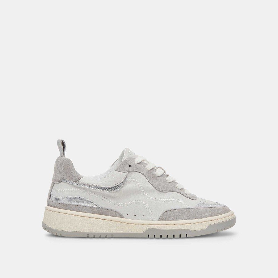 Tennis DOLCE VITA | Adella White Gray Leather Sneakers