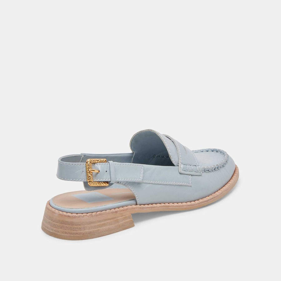 Sneakers And Moccasins DOLCE VITA | Hardi Sky Blue Crinkle Patent Loafers