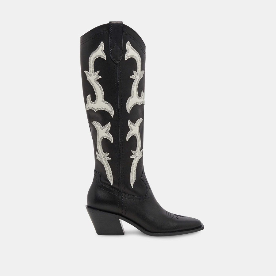 Boots And Boots DOLCE VITA | Samare Leather Boots Black White