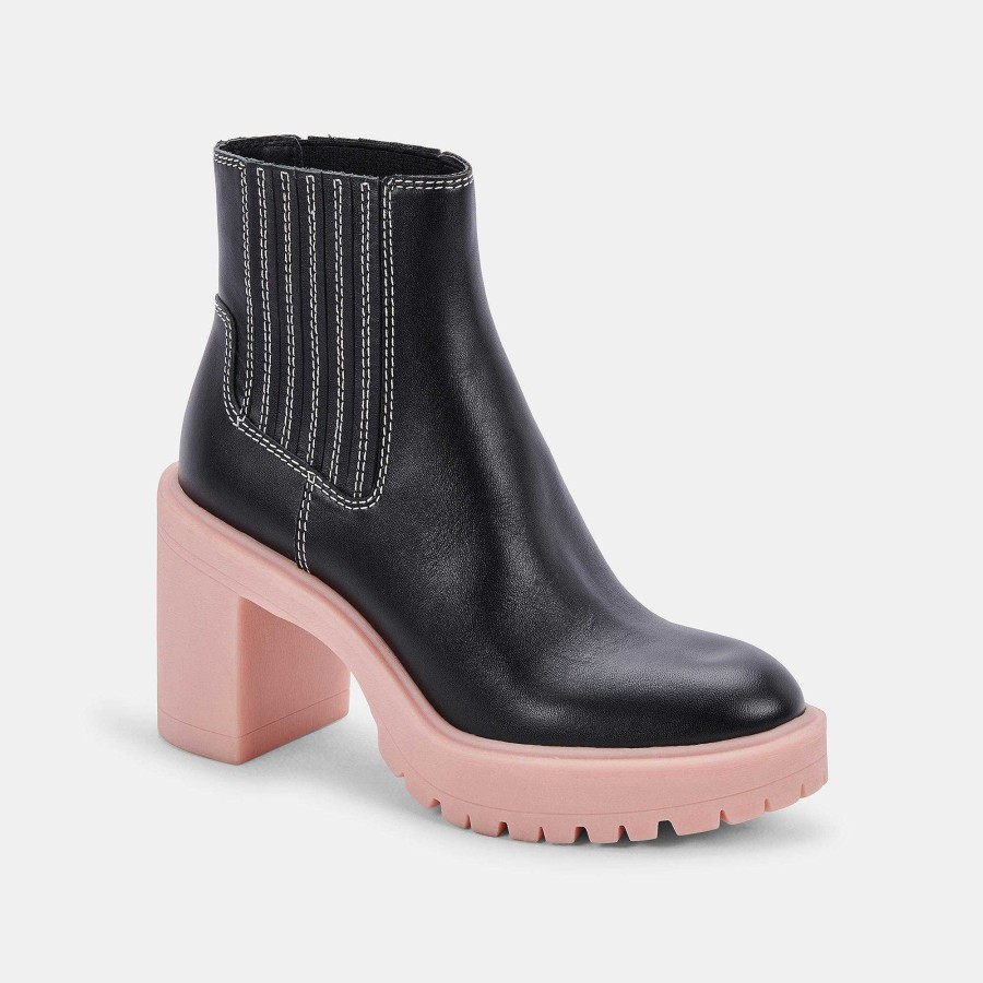 Boots And Boots DOLCE VITA | Caster H2O Black Pink Leather Boots