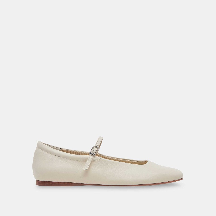 Sneakers And Moccasins DOLCE VITA | Reyes Ballet Ivory Leather Flats