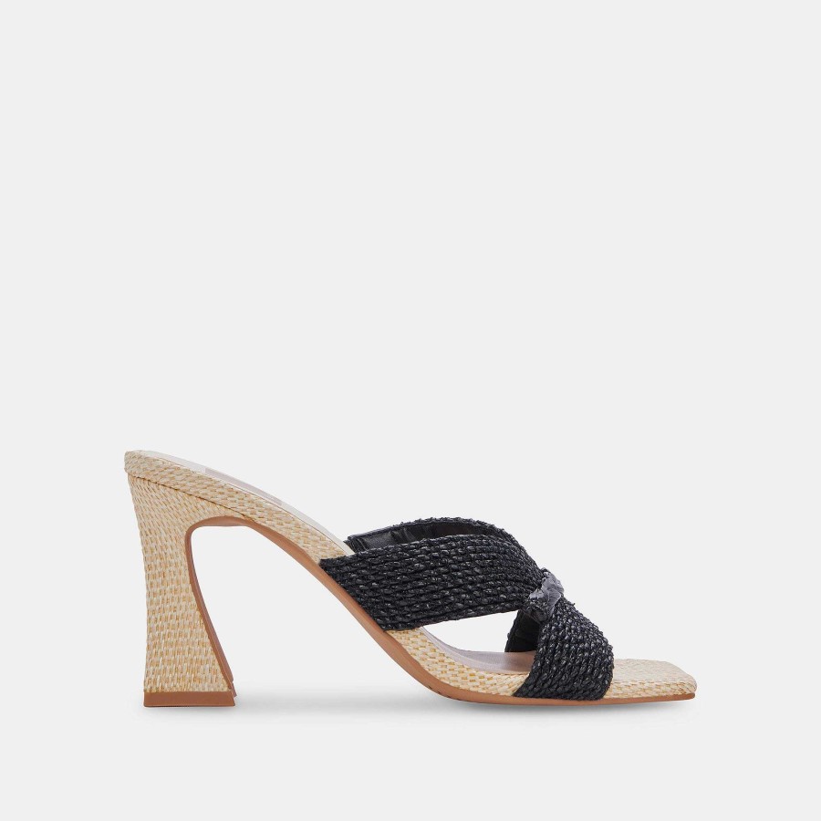 Jump DOLCE VITA | Nitro Black Raffia Heels