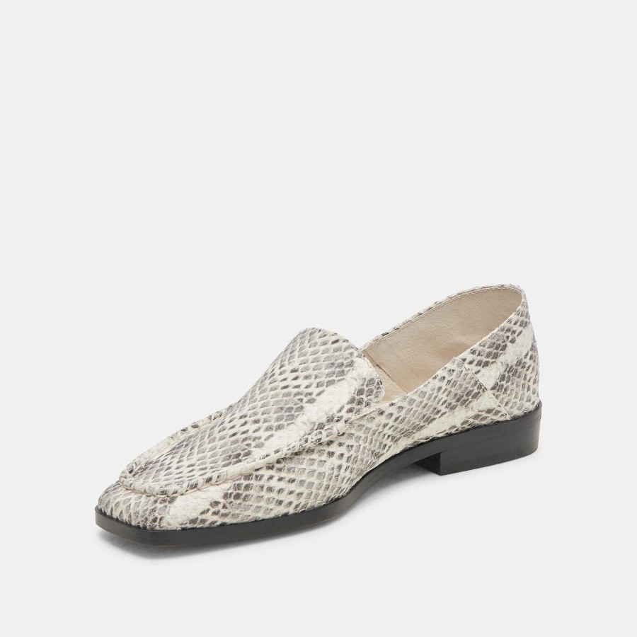 Sneakers And Moccasins DOLCE VITA | Beny Flats Gray White Snake Embossed