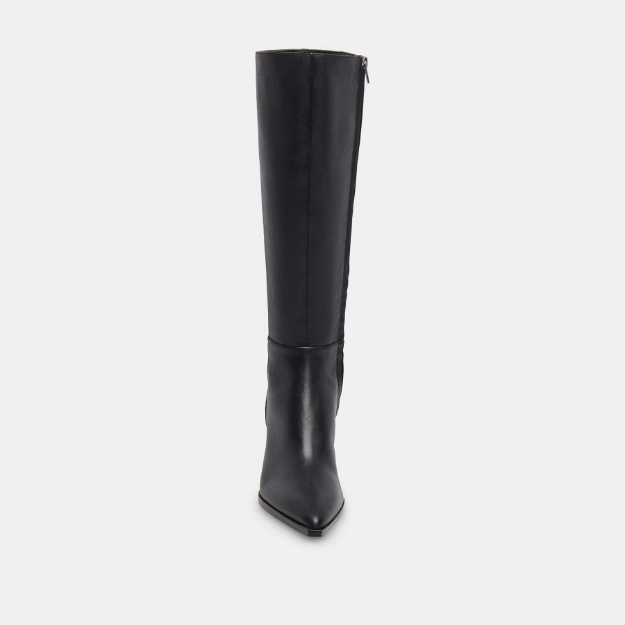 Boots And Boots DOLCE VITA | Auggie Wide Calf Boots In Black Leather