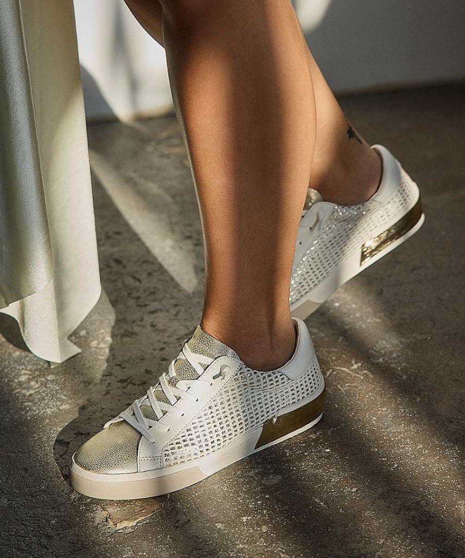 Tennis DOLCE VITA | Zina Bone Woven Sneakers Gold