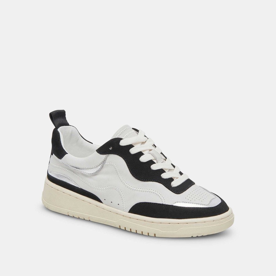 Tennis DOLCE VITA | Adella White Black Leather Sneakers