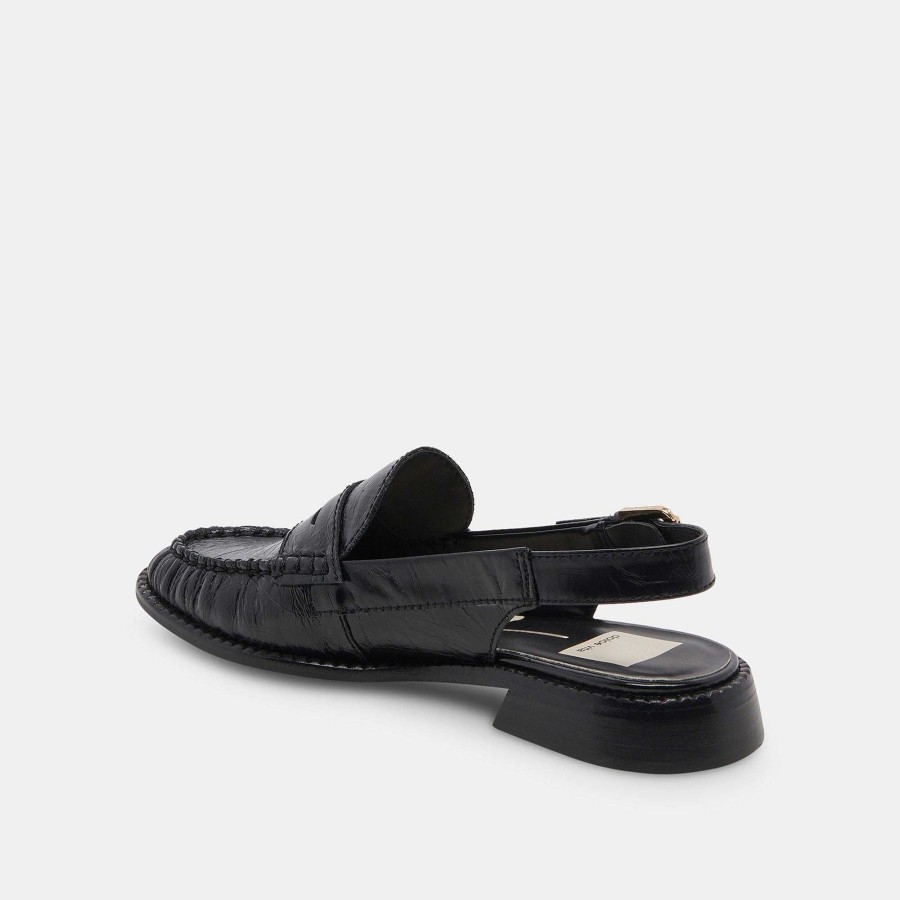 Sneakers And Moccasins DOLCE VITA | Hardi Patent Midnight Crinkle Loafers