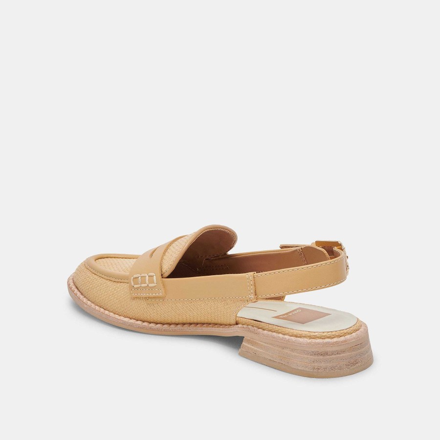 Sneakers And Moccasins DOLCE VITA | Hardi Loafers Lt Natural Raffia