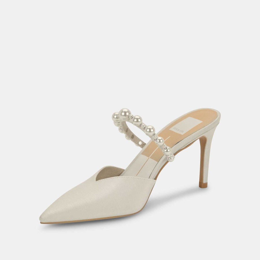 Jump DOLCE VITA | Kanika Pearl Silk Vanilla Heels