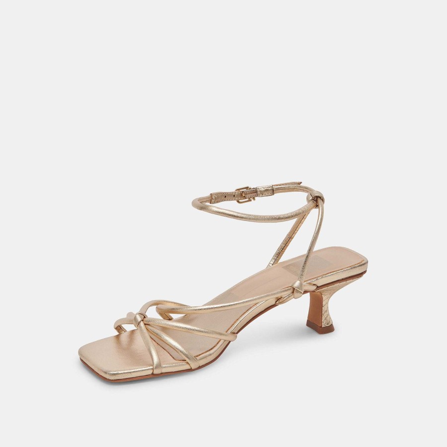 Jump DOLCE VITA | Bev Heels Gold Metallic Leather